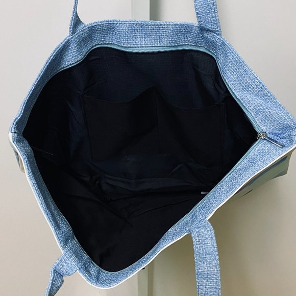 LOF Let's Run Away to the Sea Whale Print Tote Bag - Picture 5 of 7